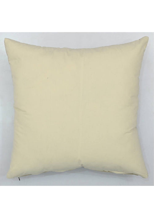 Aztec Tree Suzani Embroidered Cotton Satin Cream Cushion Cover 16"x16"