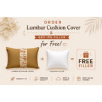 Classic Solid Golden Polyester Lumbar Cushion Cover with filler  12 x 18 inch