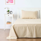 Essence and Harmony Plain 100% Cotton Super King and King Size Bedsheet