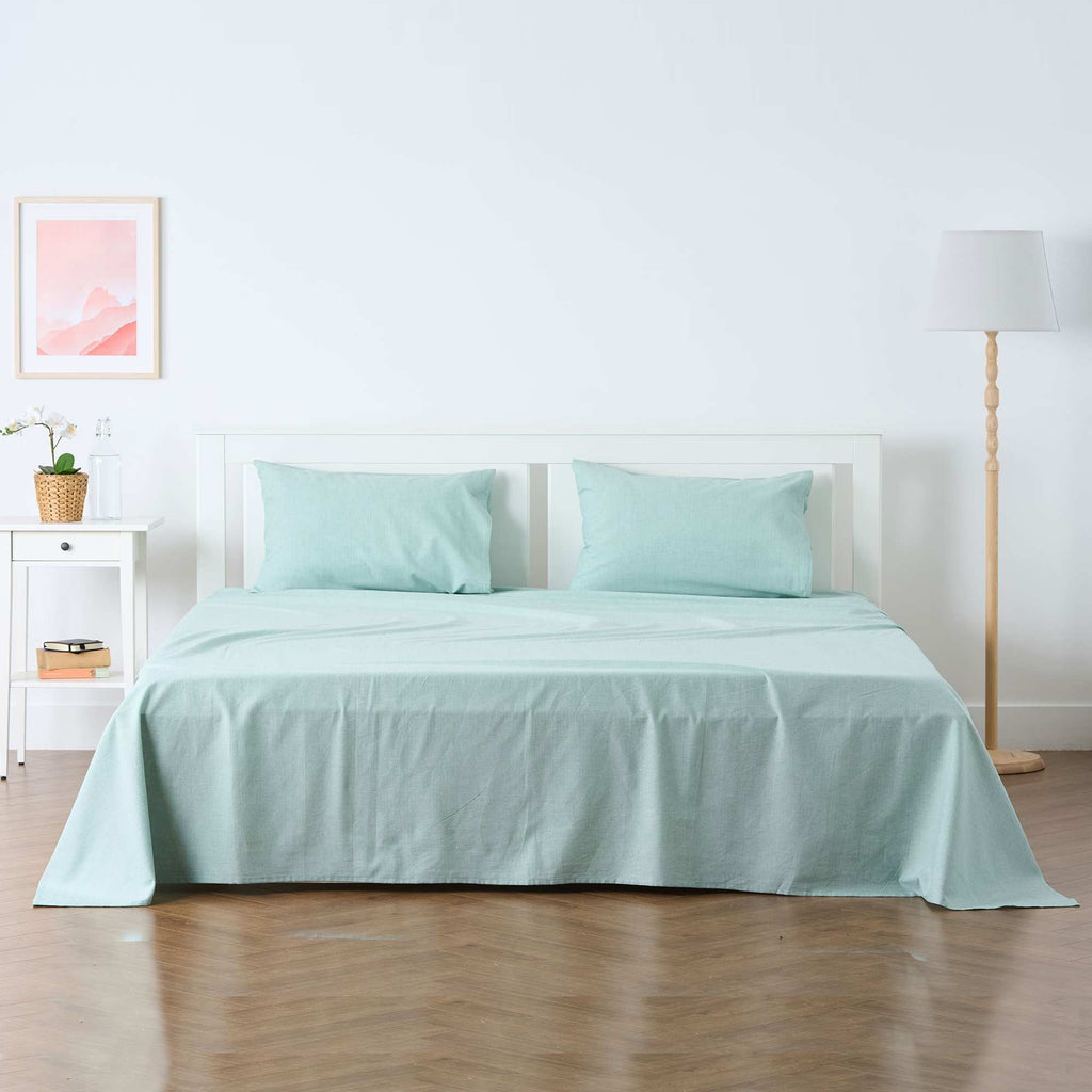 Essence and Harmony Plain 100% Cotton Super King and King Size Bedsheet