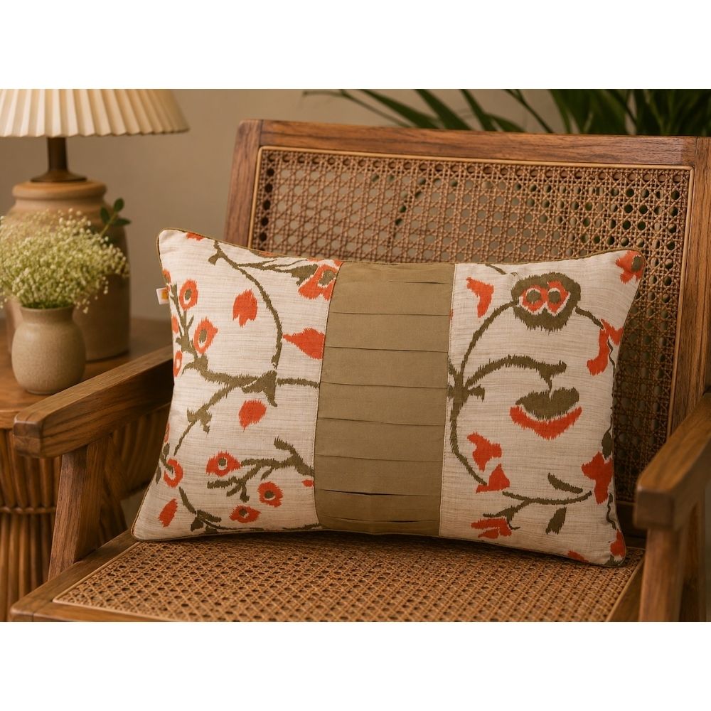 Classic Solid Golden Polyester Lumbar Cushion Cover with filler  12 x 18 inch