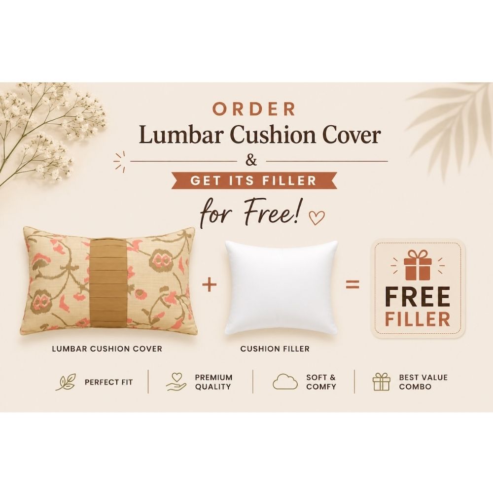 Classic Solid Golden Polyester Lumbar Cushion Cover with filler  12 x 18 inch