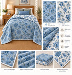 100% Cotton Mulmul Dohar Single Bed Printed Reversible 60 x 90 Inches
