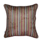 Stripes of Elegance Coral Geometric Mix and Match Print Velvet Cushion Cover 16" x 16" Set of 2