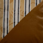Stripes of Elegance Mustard Geometric Mix and Match Print Velvet Cushion Cover 16" x 16" Set of 2