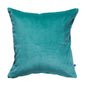 Aqua Splash Reversible Velvet Turquoise Blue Solid Cushion Cover Size 16" x 16"