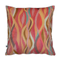 Decorative Entangled Waves Multicolour Print Velvet Cushion Cover 16" x 16"