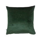 Evergreen Green Solid Reversible Velvet Cream Cushion Cover Size 16" x 16"
