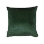 Evergreen Green Solid Reversible Velvet Cream Cushion Cover Size 16" x 16"