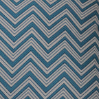 Block Print Global Threads Solid Blue Frill Reversible Cotton Cushion Cover Size 16"x16" Set of 2