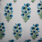 Vivid Imprints Indigo Blue Frill Reversible Cotton Cushion Cover Size 16"x16" Set of 2
