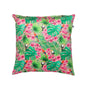 Tropical Bird Toucans Whimsy Printed Velvet Multicolour Cushion Cover 16" x 16"