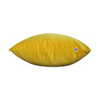 Bright Sunshine Reversible Velvet Yellow Solid Cushion Cover Size 16" x 16"
