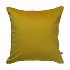Bright Sunshine Reversible Velvet Yellow Solid Cushion Cover Size 16" x 16"