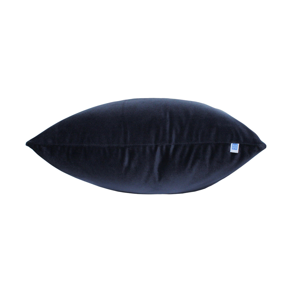 Pepper Corn Reversible Velvet Charcoal Solid Cushion Cover Size 16" x 16"
