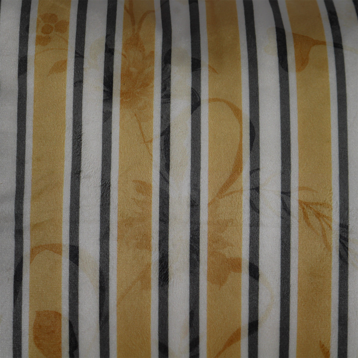 Stripes of Elegance Mustard Geometric Mix and Match Print Velvet Cushion Cover 16" x 16" Set of 2