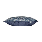 Illusory Ink Abstract Print Blue Velvet Cushion Cover 16" x 16"