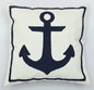Nautical Anchor Tufted Cushion Cover Size 16" x 16"