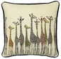 Giraffe Print Art Silk Chenille Weave Cream Cushion Cover Size 16"x16"