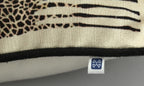 Giraffe Print Art Silk Chenille Weave Cream Cushion Cover Size 16"x16"
