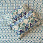 Ikat Mosaic Printed 100% Cotton King Size Bedsheet 90 x 100 inches