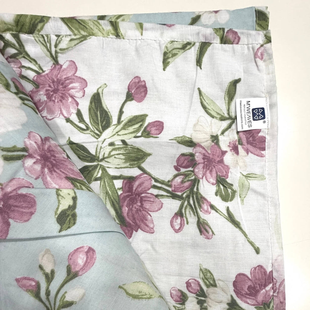 100% Cotton Mulmul Dohar Single Bed Printed Reversible 60 x 90 Inches