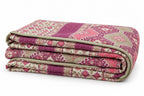 100% Cotton Dohar Double Bed 108 x 108 Inches Festive Metallic Printed Reversible Mulmul