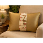 Classic Solid Golden Polyester Lumbar Cushion Cover with filler  12 x 18 inch