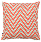 Hand Embroidered Flower Bud Zigzag Dupion Silk & Cotton Cushion Cover Pink Set of 3 16 x 16 inch