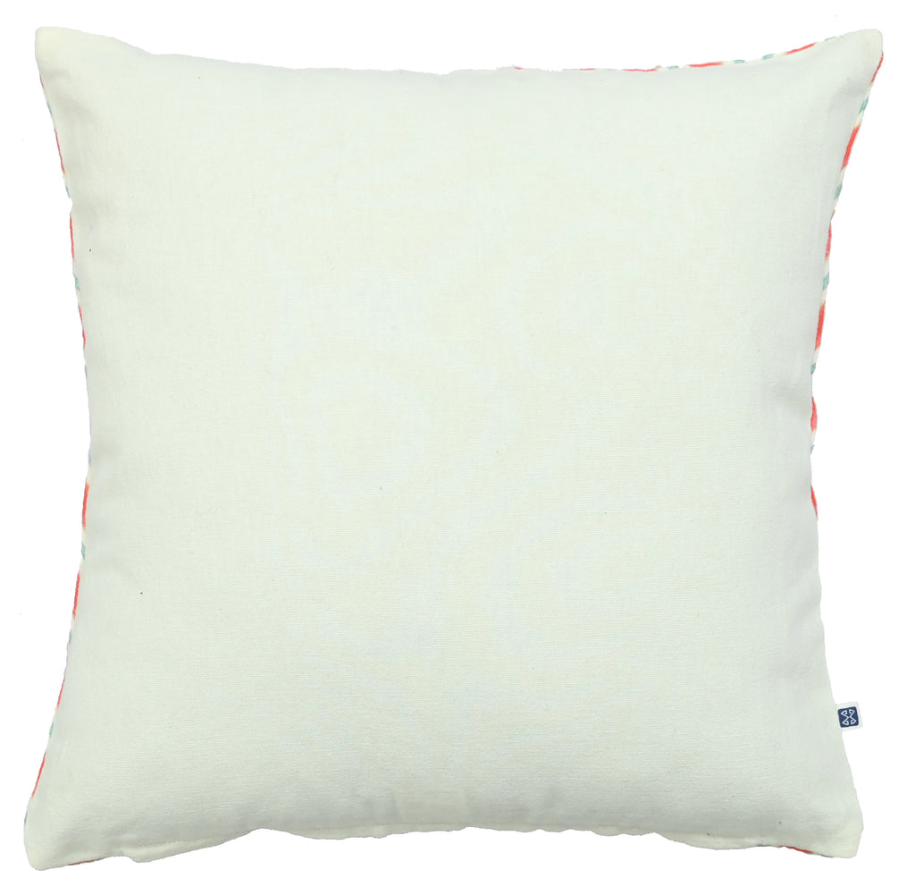 Chevron Pattern Water Colour Print Multicolour Cotton Cushion Cover Size 16"x16"