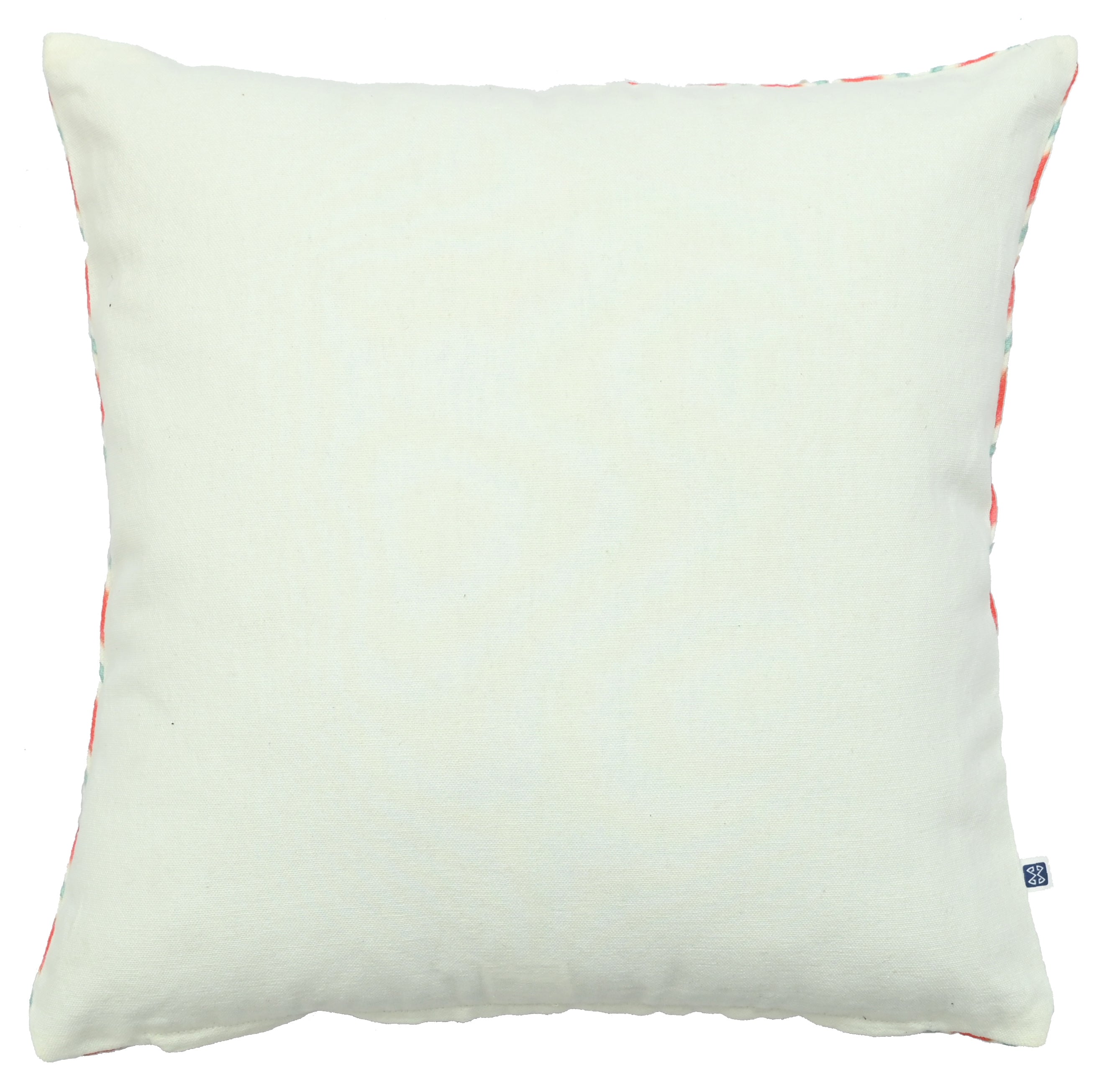 Chevron Pattern Water Colour Print Multicolour Cotton Cushion Cover Size 16"x16"