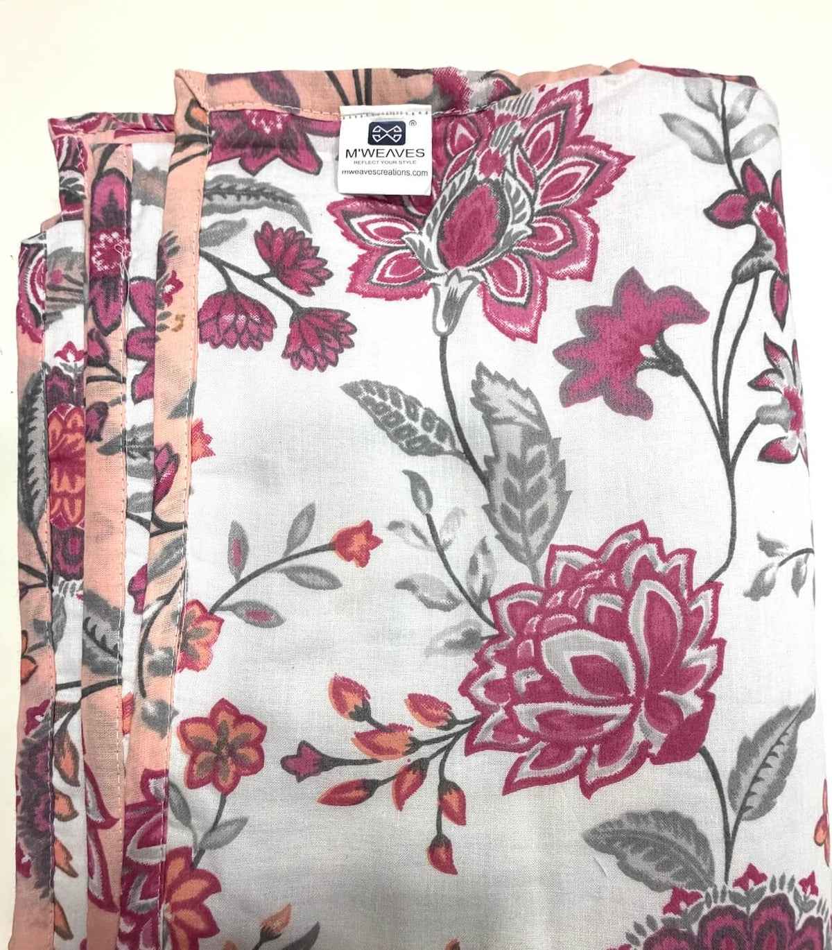 100% Cotton Mulmul Dohar Single Bed Printed Reversible 60 x 90 Inches