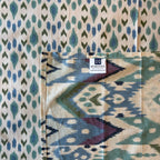 Ikat Mosaic Printed 100% Cotton King Size Bedsheet 90 x 100 inches