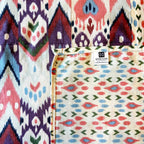 Ikat Mosaic Printed 100% Cotton King Size Bedsheet 90 x 100 inches