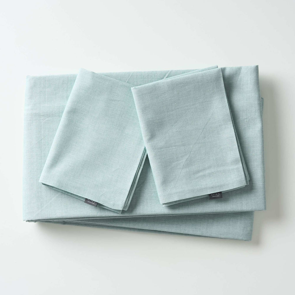 Essence and Harmony Plain 100% Cotton Super King and King Size Bedsheet
