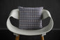 Classic Dobby Checks Yarn Dyed Blue Cotton Cushion Cover Size 16"x16"