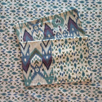 Ikat Mosaic Printed 100% Cotton King Size Bedsheet 90 x 100 inches