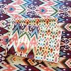 Ikat Mosaic Printed 100% Cotton King Size Bedsheet 90 x 100 inches