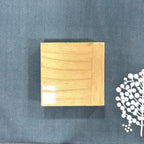 Leaf Peacock Printed Mango Wood Square Coaster Set of 6 – Sea Green