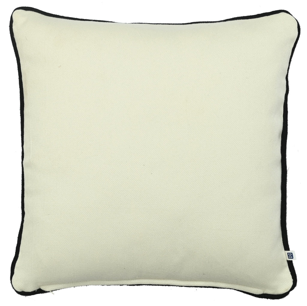 African Dancing Drumer Print Art Silk Chenille Weave Cream Cushion Cover Size 16"x16"
