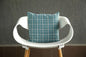 Classic Checks Yarn Dyed Blue Green Cotton Cushion Cover Size 16"x16"