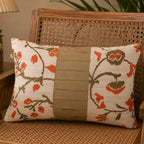 Classic Solid Golden Polyester Lumbar Cushion Cover with filler  12 x 18 Inch