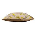 Cotton Silk Floral Print Peach Color Cushion Cover Size 18"*18"