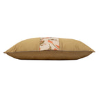 Classic Solid Golden Polyester Lumbar Cushion Cover with filler  12 x 18 Inch