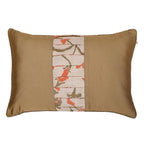 Classic Solid Golden Polyester Lumbar Cushion Cover with filler  12 x 18 Inch