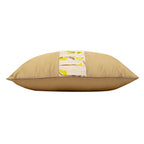 Classic Solid Golden Polyester Lumbar Cushion Cover with filler  12 x 18 Inch