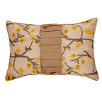 Classic Solid Golden Polyester Lumbar Cushion Cover with filler  12 x 18 Inch