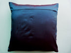 Multicolor Bold Lace Dual colour Velvet and Taffeta Blue Cushion Cover Size 16"x16"