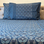 Ajrakh Rangrez  Jaipur-Block Printed 100% Cotton Bedsheet King Size  Maroon 90 x 108 Inch