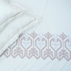 Art Cream Blossom 100% Cotton Embroidered Flat Bed Sheet – 400 TC – 90" x 108"